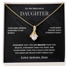To My Precious Daughter Necklace From Dad - Inspirational Gifts