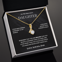 To My Precious Daughter Necklace From Dad - Inspirational Gifts