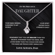 To My Precious Daughter Necklace From Dad - Inspirational Gifts