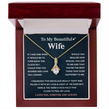 To My Beautiful Wife Necklace - Sentimental, Birthday Gift for Her