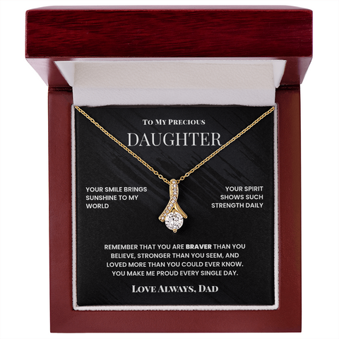 To My Precious Daughter Necklace From Dad - Inspirational Gifts variant image