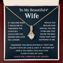 To My Beautiful Wife Necklace - Sentimental, Birthday Gift for Her