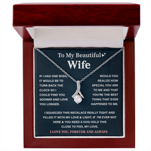 To My Beautiful Wife Necklace - Sentimental, Birthday Gift for Her