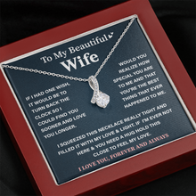 To My Beautiful Wife Necklace - Sentimental, Birthday Gift for Her