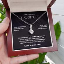To My Precious Daughter Necklace From Dad - Inspirational Gifts
