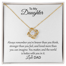 Love Knot Pendant Necklace - To My Daughter Necklace