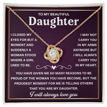 To My Daughter Necklace From Dad With Heartfelt Message