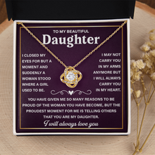 To My Daughter Necklace From Dad With Heartfelt Message