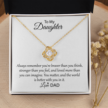 Love Knot Pendant Necklace - To My Daughter Necklace