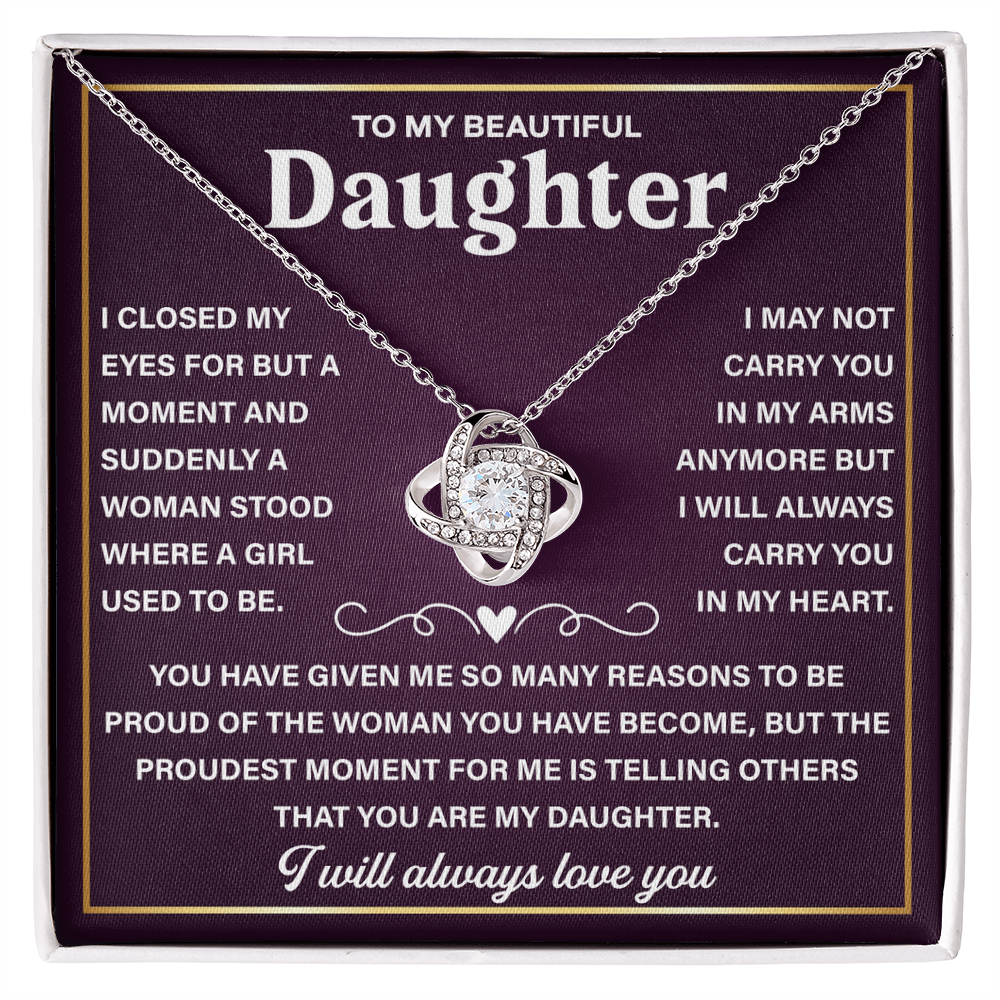 To My Daughter Necklace From Dad With Heartfelt Message