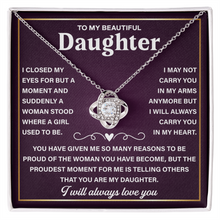 To My Daughter Necklace From Dad With Heartfelt Message