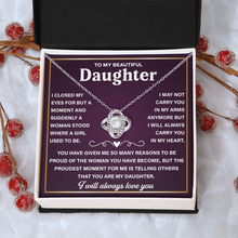 To My Daughter Necklace From Dad With Heartfelt Message