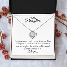 Love Knot Pendant Necklace - To My Daughter Necklace
