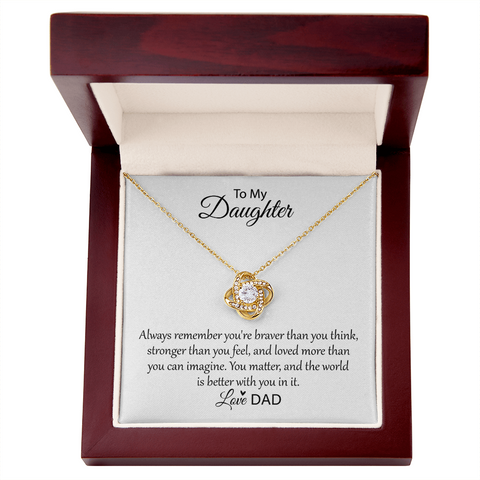 Love Knot Pendant Necklace - To My Daughter Necklace variant image