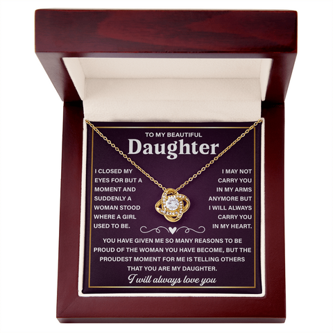 To My Daughter Necklace From Dad With Heartfelt Message variant image