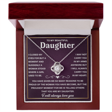 To My Daughter Necklace From Dad With Heartfelt Message