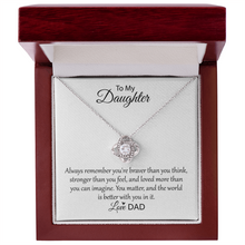 Love Knot Pendant Necklace - To My Daughter Necklace