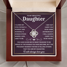 To My Daughter Necklace From Dad With Heartfelt Message