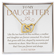 To My Daughter From Mom, Interlocking Hearts Necklace