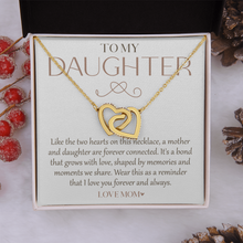 To My Daughter From Mom, Interlocking Hearts Necklace