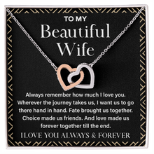 Gifts for Wife - Interlocking Heart Necklace