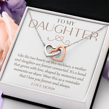 To My Daughter From Mom, Interlocking Hearts Necklace