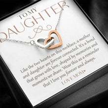 To My Daughter From Mom, Interlocking Hearts Necklace