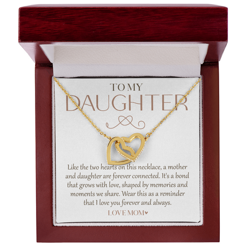 To My Daughter From Mom, Interlocking Hearts Necklace variant image