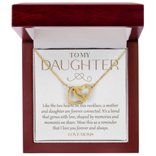 To My Daughter From Mom, Interlocking Hearts Necklace