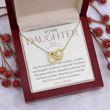 To My Daughter From Mom, Interlocking Hearts Necklace