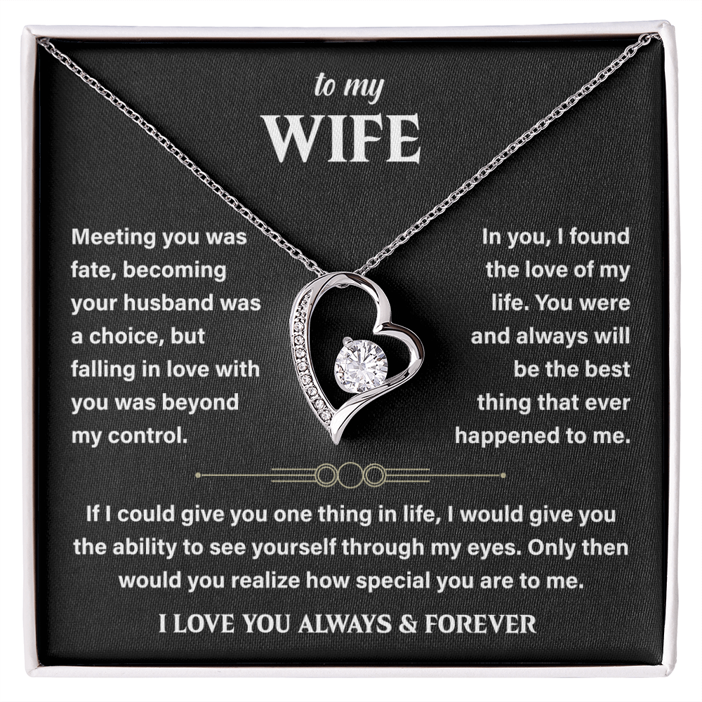 To My Wife Necklace From Husband, Romantic Gift for Her