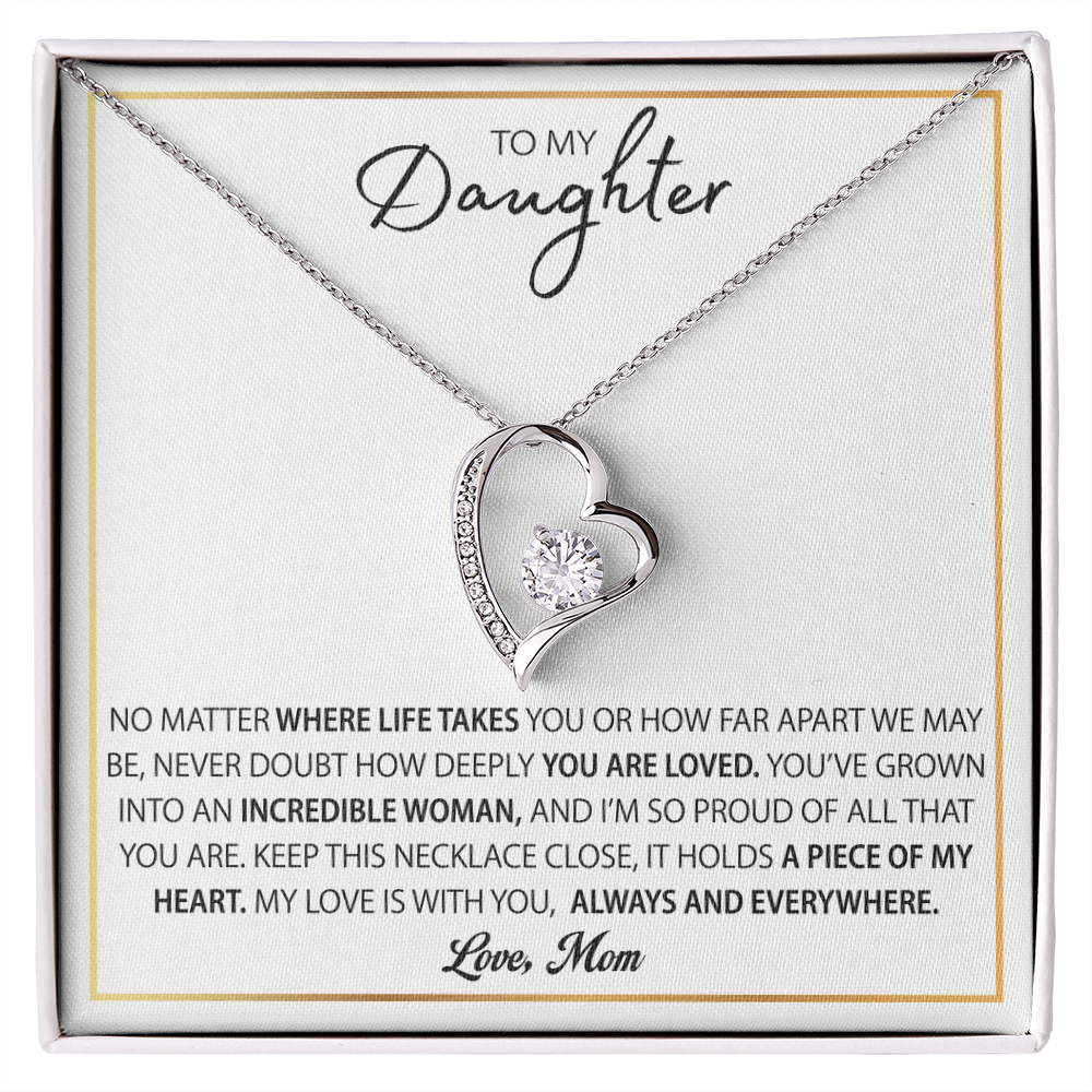 To My Daughter Necklace Gift From Mom, Mother Daughter Gift