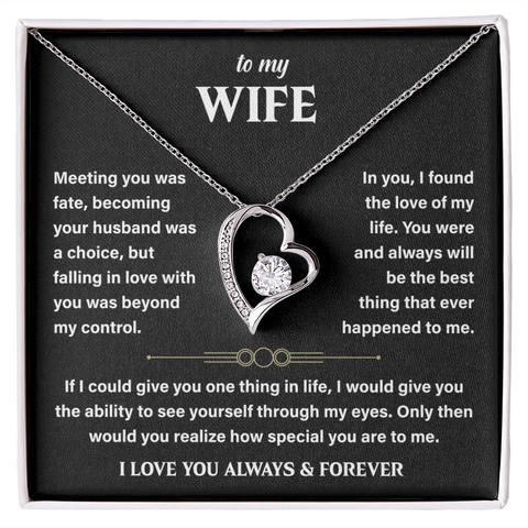 To My Wife Necklace From Husband, Romantic Gift for Her