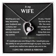 To My Wife Necklace From Husband, Romantic Gift for Her