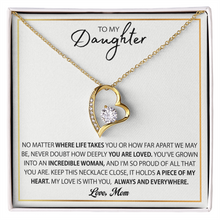 To My Daughter Necklace Gift From Mom, Mother Daughter Gift